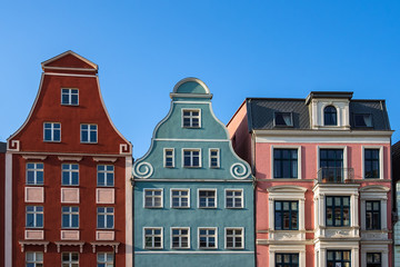 Fototapeta na wymiar Blick auf Gebäude in der Stadt Rostock