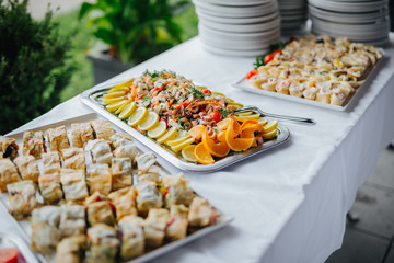 food at a wedding