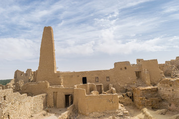 Mosque at Aghurmi the old Town of Siwa oasis in Egypt
