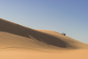 Fototapeta na wymiar wonderful adventure Safari trip by 4x4 cars in Siwa desert , Egypt