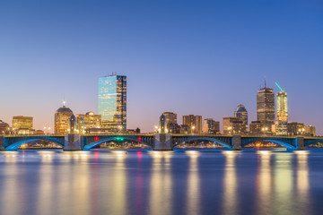 Obraz premium Boston, Massachusetts, USA skyline on the Charles River