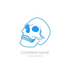 Skull Vector Icon Outline Community Business Company Stock Logo Design Template