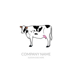 Animal Nature Farm Agriculture Business Company Stock Vector Logo Design Black White Template