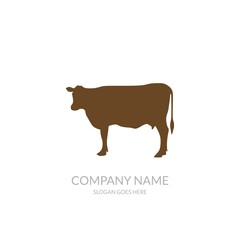 Animal Nature Farm Agriculture Business Company Stock Vector Logo Design Brown Template