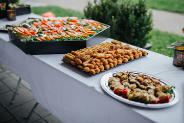 food at a wedding