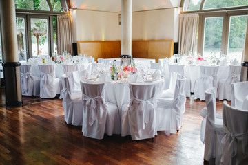 table setting at a wedding