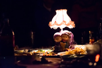 Beautiful table setting for dinner party
