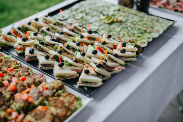 food at a wedding