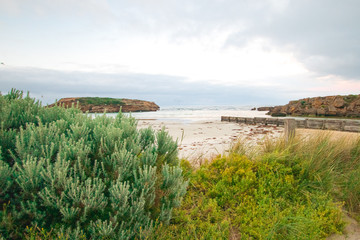 Warrnambool Beach on a Cloudy