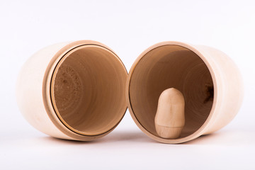 Russian doll on a white background