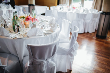 table setting at a wedding