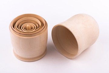 Russian doll on a white background