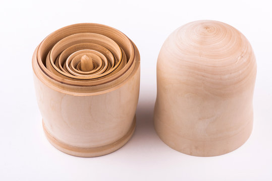 Russian doll on a white background