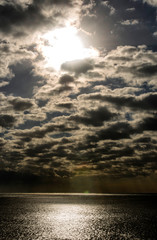 Obraz premium Nuages sur le parc national des Calanques aux Goudes, Marseille, Bouches-du-Rhône-France