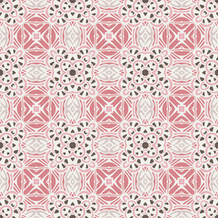 Seamless abstract cute vintage geometric tiled pattern vector