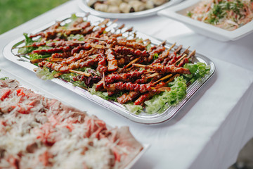 food at a wedding
