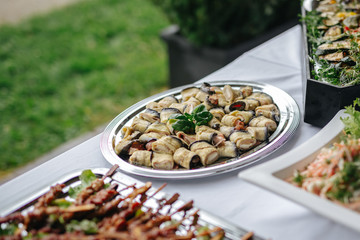 food at a wedding