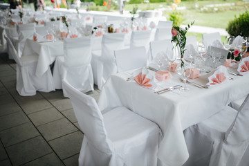 table setting at a wedding