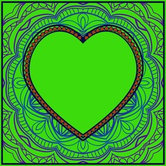 Lacy Hearts With Floral Openwork Pattern. Vector Illustration