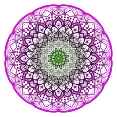 Ethnic ornamental mandala. Decorative design element. Vector illustration.