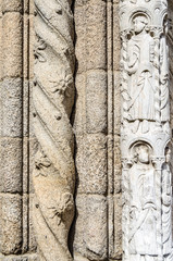 Architectural detail, facade of Santiago de Compostela cathedral