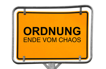 Ordnung Wegweiser