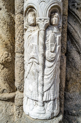 Architectural detail, facade of Santiago de Compostela cathedral