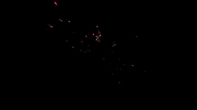 Home Garden fireworks in the night sky