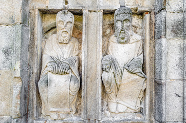Architectural detail, facade of Santiago de Compostela cathedral