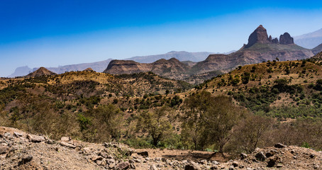 Äthiopien - Landschaft auf der Fahrt vom Sämen-Nationalpark nach Aksum