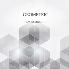 Abstract background with white shapes. White and grey texture. Vector illustration.