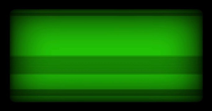 chroma key green screen vhs background realistic flickering, analog vintage TV signal with bad interference and horizontal lines, static noise background