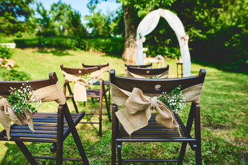 A beautiful intimate rustic wedding scenery