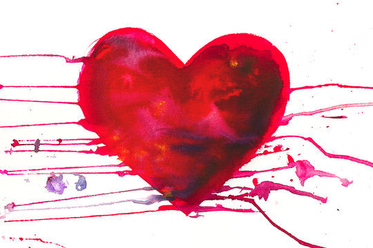 cuore di San Valentino dipinto