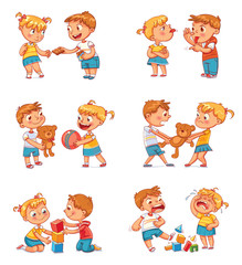 Good and bad behavior of a child