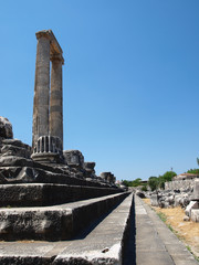 Temple of Apollo in antique city of Didyma, Turkey