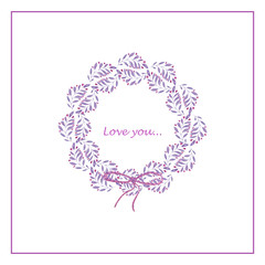 Hand drawn wotercolor floral wreath isolated on white background, for design, cards and background.