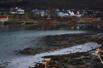 Norway, tromso, landscape in a fiord