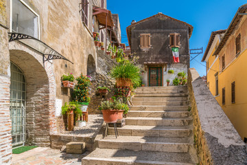 Scenic sight in Capena, picturesque village in the Province of Rome, Lazio, Italy.