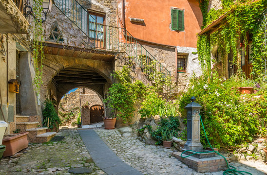 Scenic sight in Capena, picturesque village in the Province of Rome, Lazio, Italy.