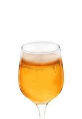 goblet of beer on a white background