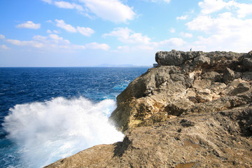 Fototapeta na wymiar Rock Sea Sky at Cape Zanpa Okinawa