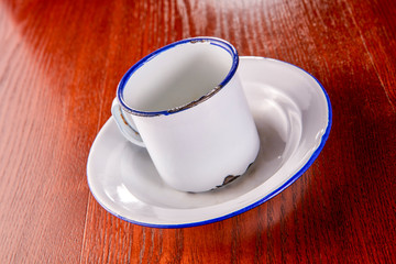 Shabby white teacup