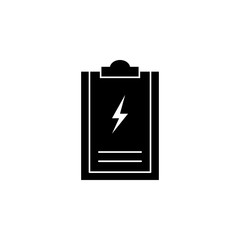 folder, lightning icon on white background. Can be used for web, logo, mobile app, UI, UX