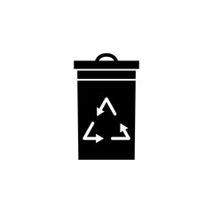 trash box, recycle icon on white background. Can be used for web, logo, mobile app, UI, UX