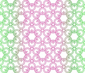Color Seamless Pattern With Abstract Geometric Flower. Stylish Fashion Design Background For Invitation Card. Illustration.