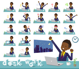 flat type Short hair businessman black_desk work