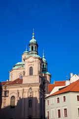 Fototapeta na wymiar Church of Saint Nicholas located at the old town in Prague