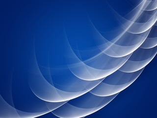 Abstract blue background with smooth bright lines