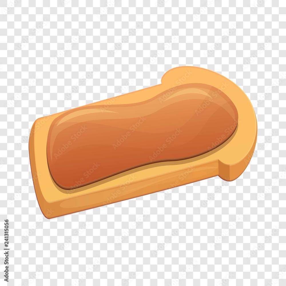 Poster butter on bread icon. cartoon of butter on bread vector icon for web design for web design